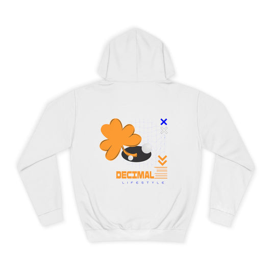 Clover Decimal Hoodie — Modern Graphic College Sweatshirt