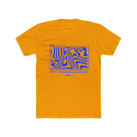 Optical Wave Tee — Blue Psychedelic Graphic Crew Shirt