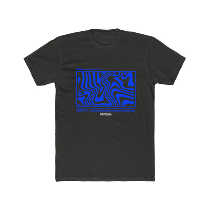 Optical Wave Tee — Blue Psychedelic Graphic Crew Shirt