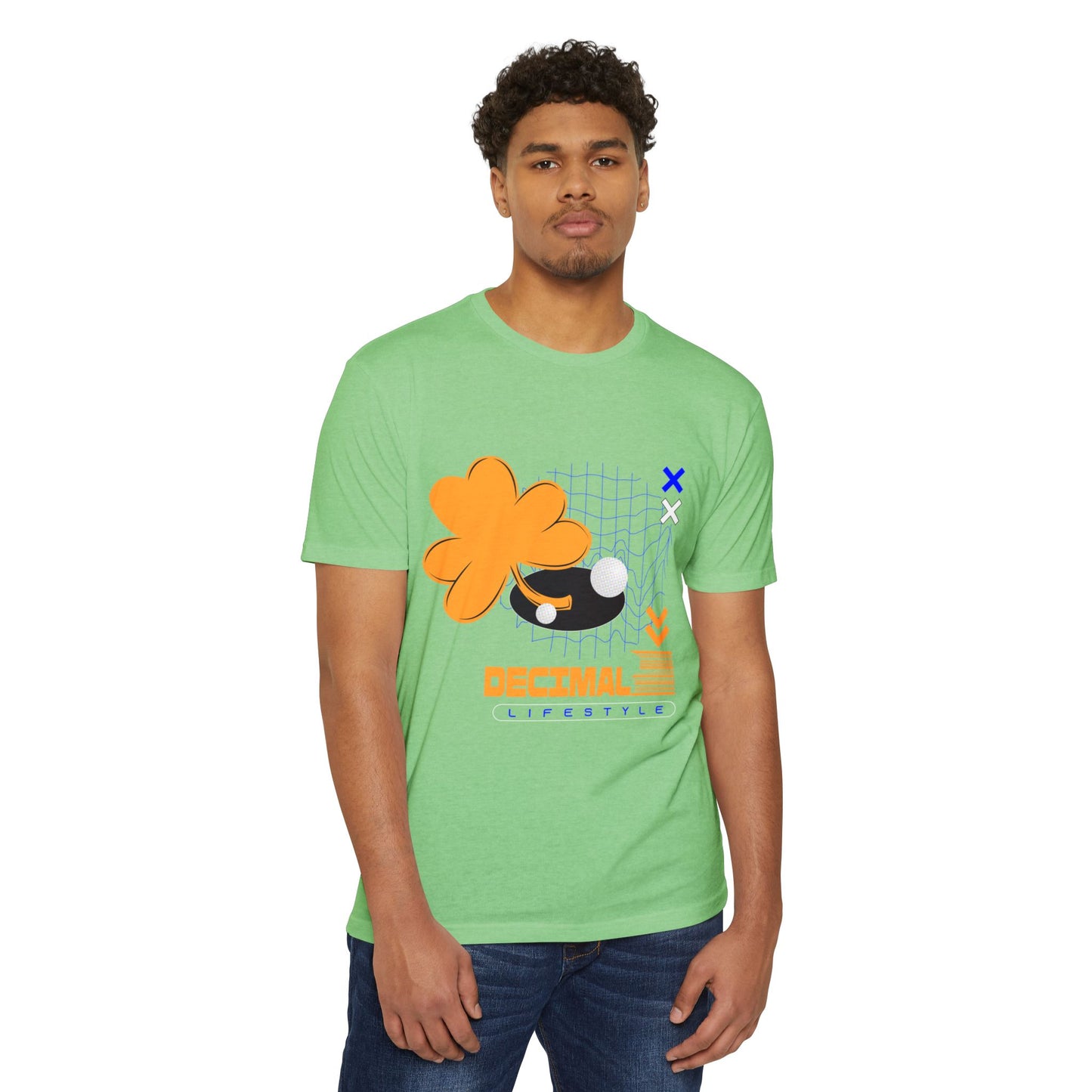 Decimal Lifestyle Graphic T-Shirt — Retro Abstract Floral Streetwear