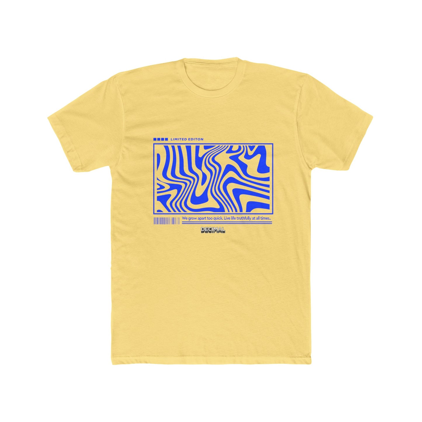 Optical Wave Tee — Blue Psychedelic Graphic Crew Shirt