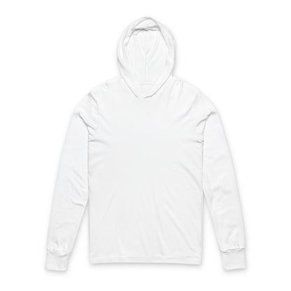 Hooded Long Sleeve Tee — Vintage Wave Graphic “I hope you find the waves”