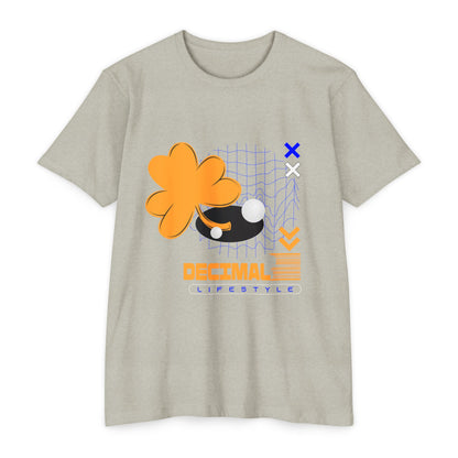 Decimal Lifestyle Graphic T-Shirt — Retro Abstract Floral Streetwear