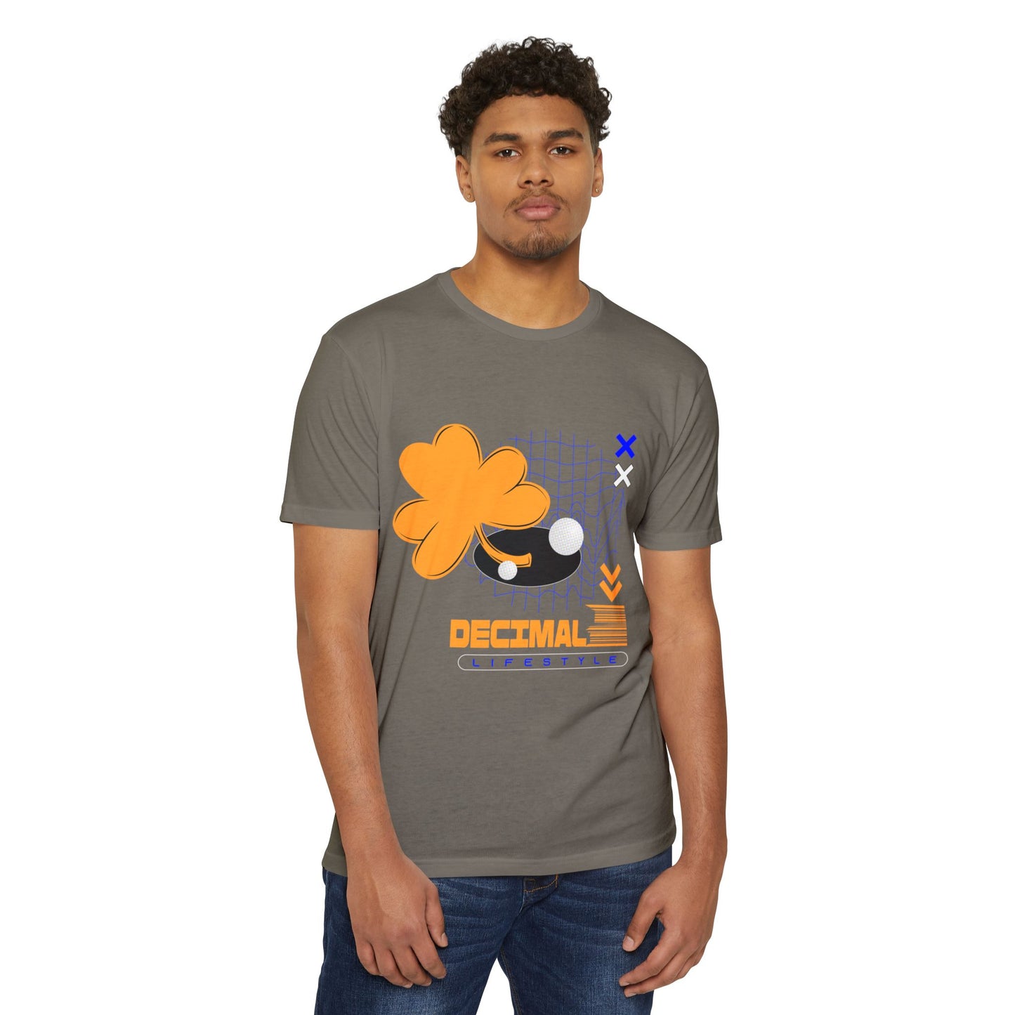 Decimal Lifestyle Graphic T-Shirt — Retro Abstract Floral Streetwear