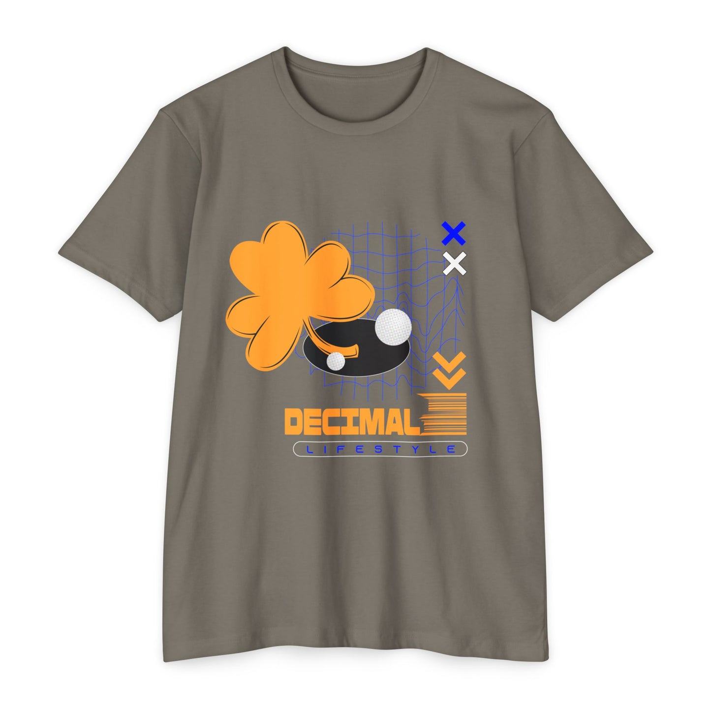 Decimal Lifestyle Graphic T-Shirt — Retro Abstract Floral Streetwear