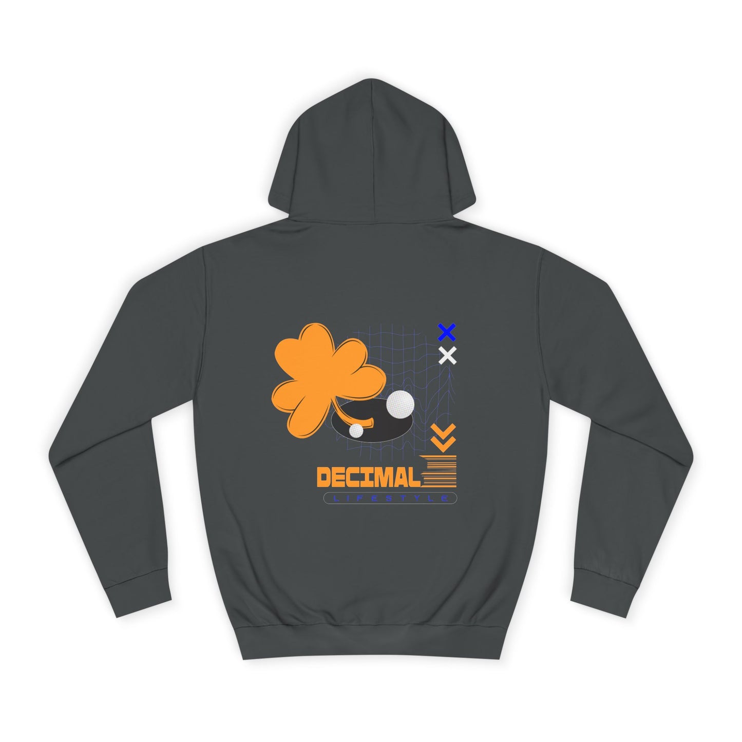Clover Decimal Hoodie — Modern Graphic College Sweatshirt