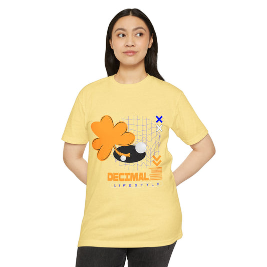 Decimal Lifestyle Graphic T-Shirt — Retro Abstract Floral Streetwear