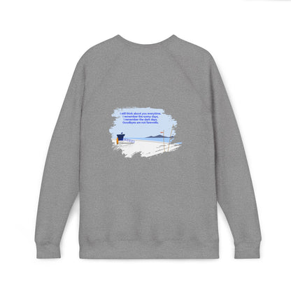 Coastal Reflection Raglan Sweatshirt — 'I Still Think About You Everytime'
