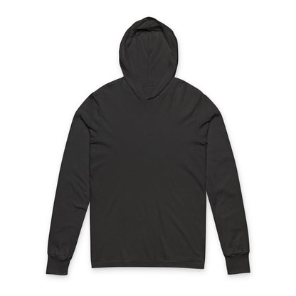 Hooded Long Sleeve Tee — Vintage Wave Graphic “I hope you find the waves”