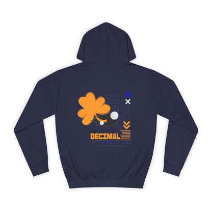 Clover Decimal Hoodie — Modern Graphic College Sweatshirt