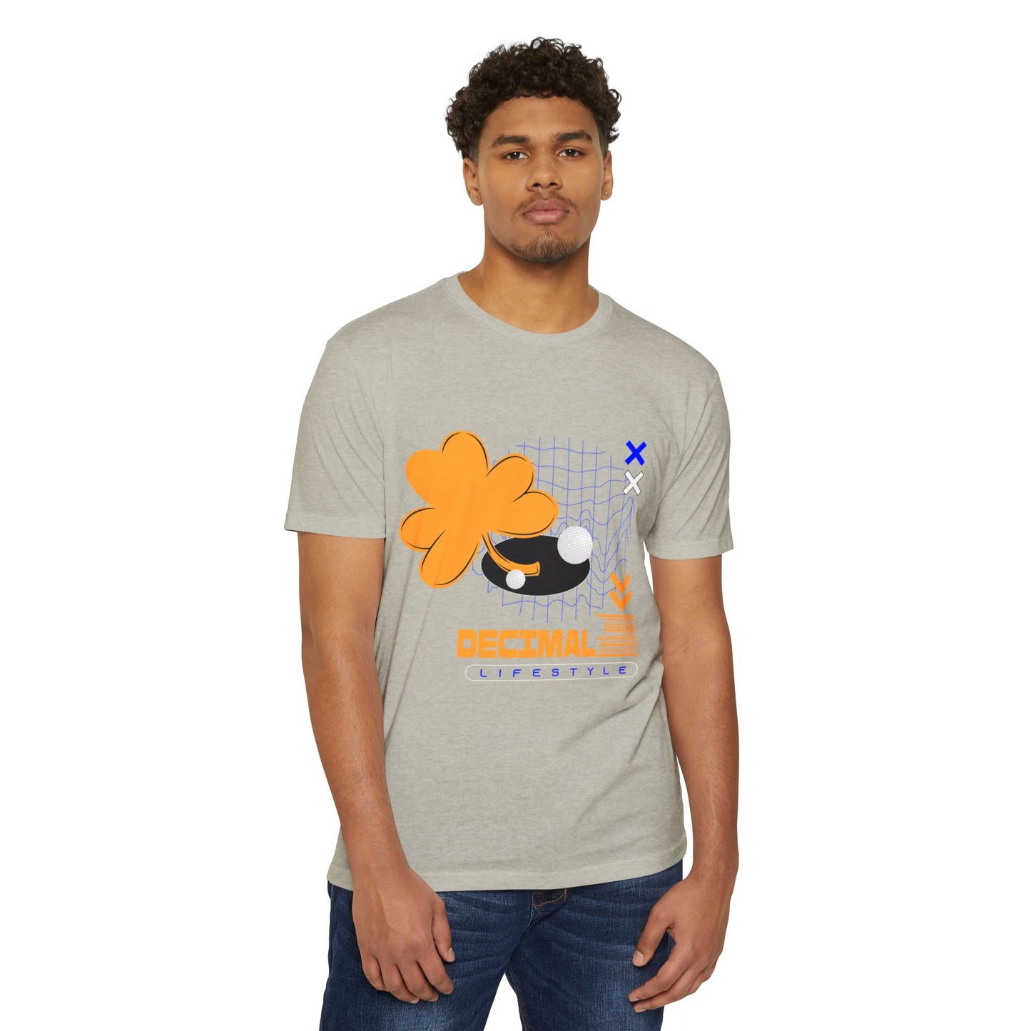 Decimal Lifestyle Graphic T-Shirt — Retro Abstract Floral Streetwear