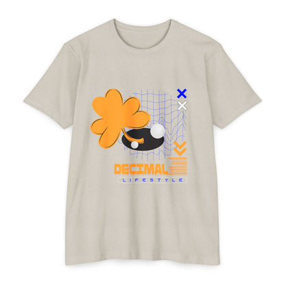 Decimal Lifestyle Graphic T-Shirt — Retro Abstract Floral Streetwear