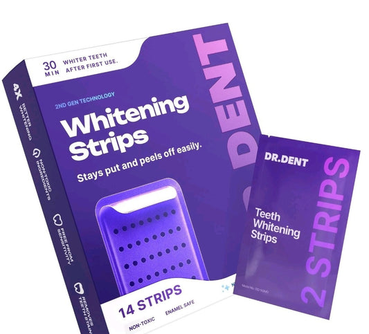 Dr Dent Professional Teeth Whitening Strips 14 Count, Safe for Enamel