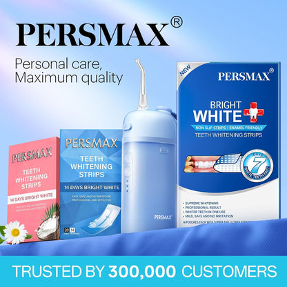 Teeth Whitening Strips – Professional Dentist Approved, Gum-Safe Formula, 28 Non-Slip Strips, 14 Treatment, Pain-Free Express Whitening Kit in 30 Min, Easy to Use for Bright Smile